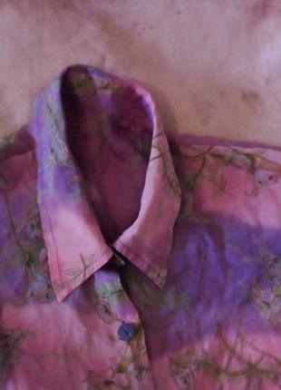 Шелковая блуза в нежных тонах2 фото