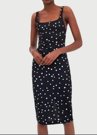 Платье в горох от zara