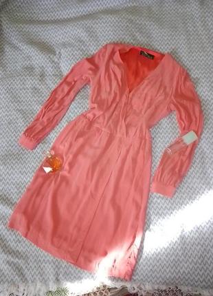 Брендовое стильное шелковое платье