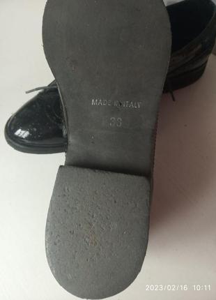 Кожаные туфли -оксфорды