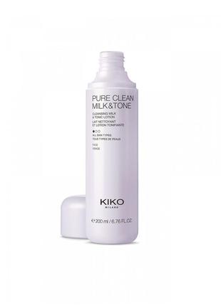 Молочко для зняття макіяжу pure clean milk&tone kiko milano!3 фото