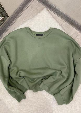 Оливковый свитшот на флисе primark