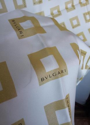 Большой шелковый платок bvlgari 100% шелк 87*878 фото