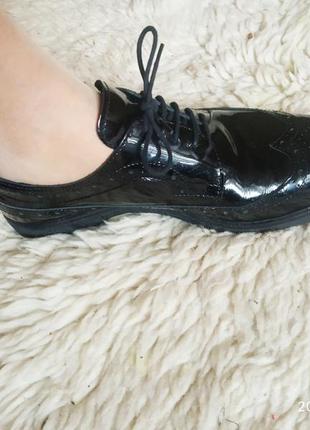 Кожаные туфли -оксфорды