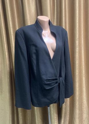 Шикарный женский черный пиджак debenhams j. taylor размер 20/ 2xl-3xl4 фото