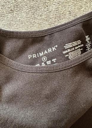 Primark майка кроп топ чорна безшовна в рубчик6 фото