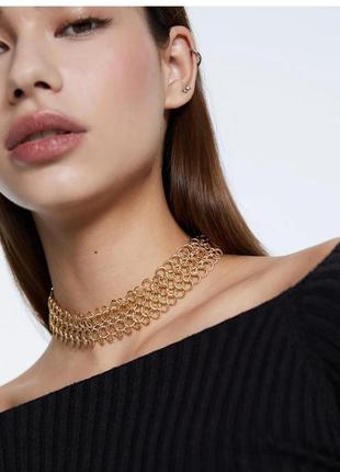 Аксесуар, ланцюжок, прикраса на шию, біжутерія stradivarius🎁4 фото