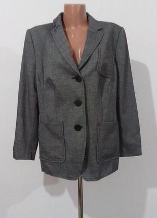 Жакет з накладними кишенями вовна