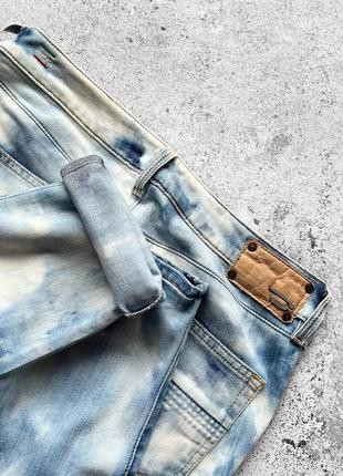 Diesel women’s cuddy 008uz tie-dye blue bleached denim jeans жіночі джинси4 фото