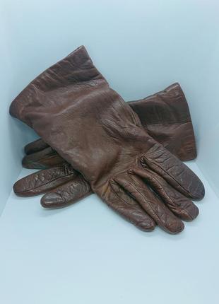 Жіночі шкіряні рукавички з шерстяною підкладкою