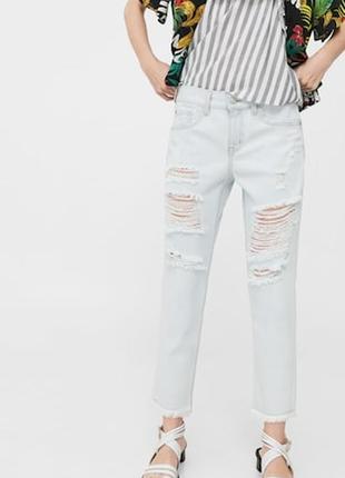 Модные джинсы бойфренды манго. размер 38.1 фото