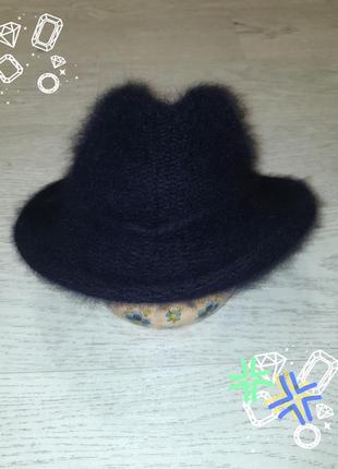 Теплая шляпа котелок трилби, шерсть, ангора