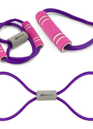 Эспандер трубчатый восьмерка резиновый плечевой с неопреновыми ручками для фитнеса...