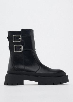 Шкіряні ботинки zara наявності