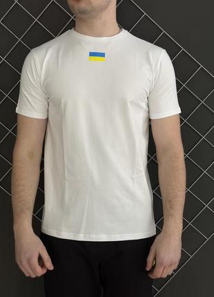 Футболка белая флаг украины, хлопок