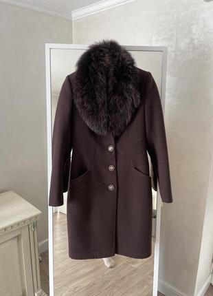 Стильное женское кашемировое пальто1 фото