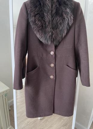 Стильное женское кашемировое пальто4 фото