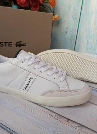 Нові шкіряні кросівки снікерси lacoste coupole