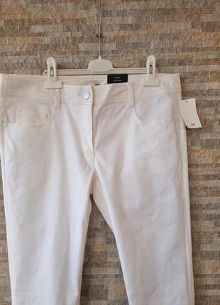 Джинсы белые h&amp;m eur 42, us 12 5