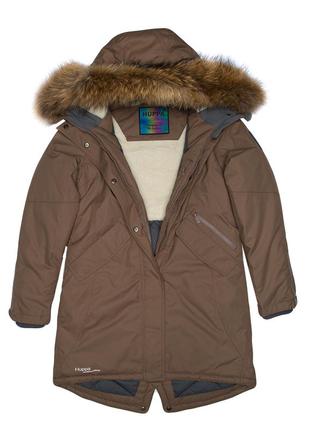 Пальто зимове - парка жіноча huppa vivian 1 бежевий, р.xs (12498120-70031-0xs)4 фото