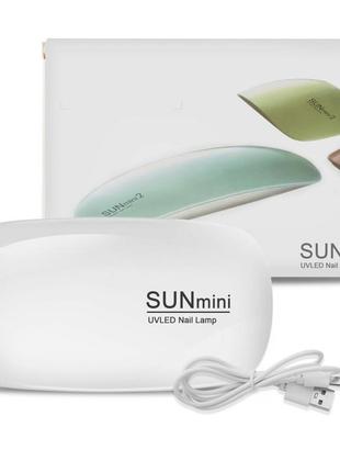 Компактна лампа uv/led sun mini для нігтів на кабелі usb, 3w1 фото