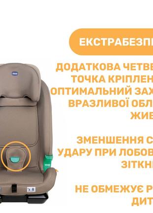 Автокрісло chicco myseat i-size 1/2/3 + isofix, бежевий8 фото