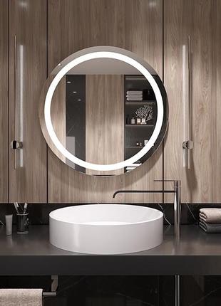 Зеркало с подсветкой в ванную 800х800 мм