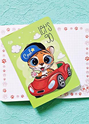 Блокнот а6 с цветными листами profi little tigers let's go! 40стр арт. 9044