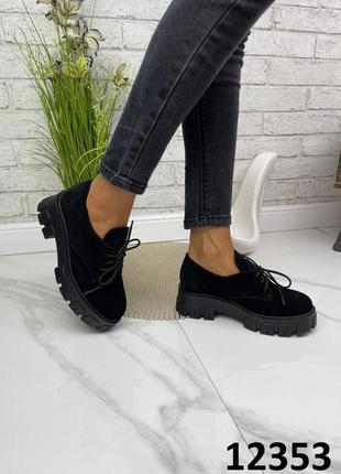 Женские туфли броги на шнурках 👞9 фото
