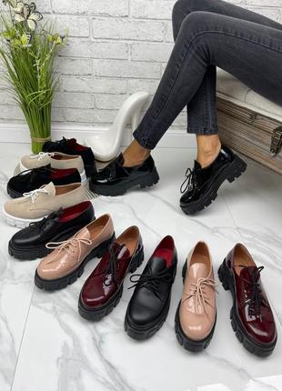 Женские туфли броги на шнурках 👞4 фото