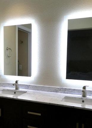 Зеркало с лед подсветкой для ванной комнаты 683х800 мм2 фото
