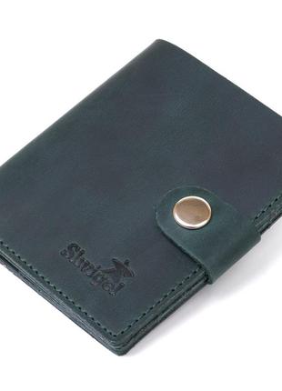 Компактное винтажное портмоне shvigel 16456 зеленый