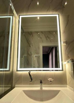 Зеркало с led подсветкой в ванную комнату 600*800 мм2 фото