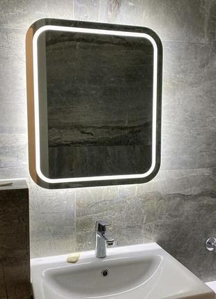Зеркало с подсветкой в ванную комнату 600х800 мм2 фото
