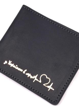 Обложка из винтажной кожи для удостоверения участника боевых действий сердце grande pelle 16757 черная