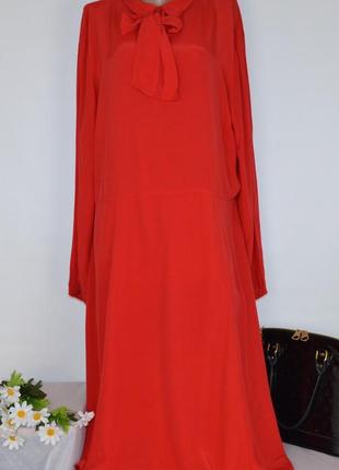 Брендовое красное нарядное макси платье f&f турция вискоза большой размер этикетка5 фото