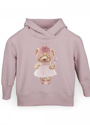 Детский худи толстовка свитшот fluffy puffy (6/12м), poly, пудра