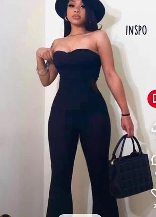 Стильний новий комбінезон з кльош штанами