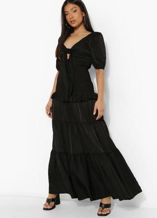 Ярусна сукня максі boohoo