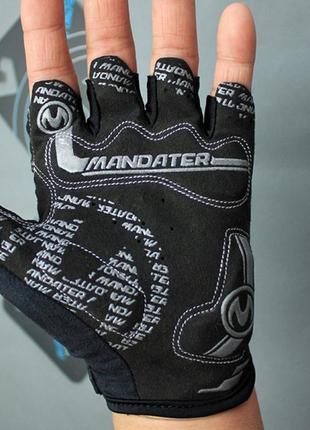 Велоперчатки беспалые mandater rx glove (синие)3 фото