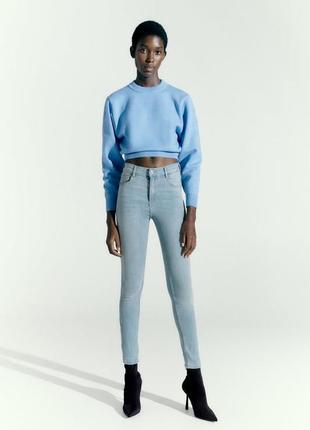Джинсы скинни голубые зара zara