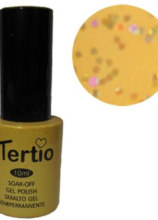 Tertio гель - лак № 190(насыщеный золотистый с крупными блестками)10 мл