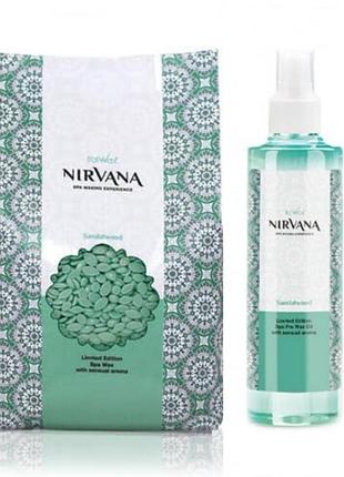 Набір для ароматичної депіляції спа italwax nirvana сандал with sensual aroma sandalwood,