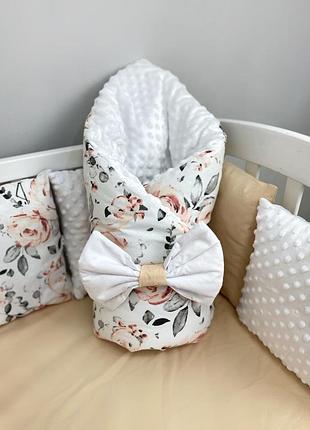 Комплект постіль дитяча з бортиками на 3 сторони