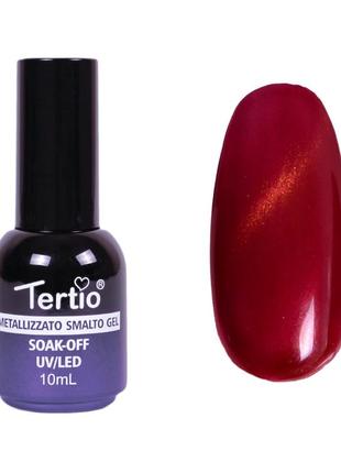 Гель-лак №009 (сливово-красный магнитный) кошачий глаз 10 мл tertio