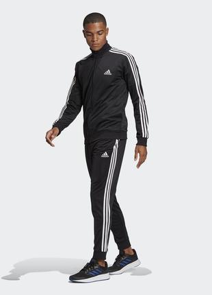 Спортивный костюм adidas primegreen essentials 3-stripes black2 фото