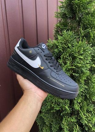 Nike air force 1 (чёрные с белым)