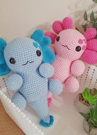 Разноцветные милашки аксолотли | игрушка плюшевый аксолотль аксалотль4 фото