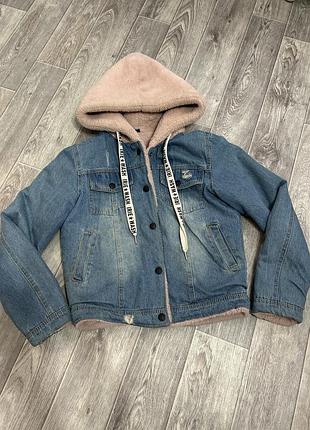 Джинсова куртка утеплена