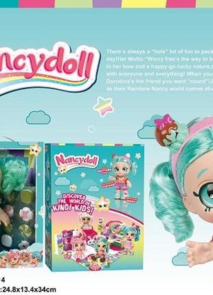 Ігровий набір nancy dolls nc2414 (24 шт.  ⁇  2) лялька peppa-mint kids + скріпки в комплекті, 28 см у кор 24,8*34*13,4 см